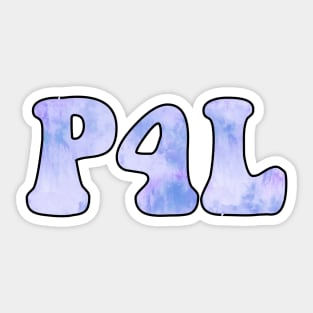 Tie Dye Purple Pogue 4 Life / P4L Sticker